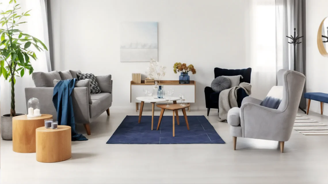 Elegant and modern living room furniture arrangement by Home Centre.